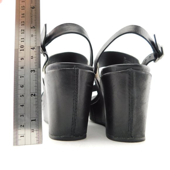 KORK EASE Black & Ivory Wedge Sling Sandals 9 - Picture 6 of 9